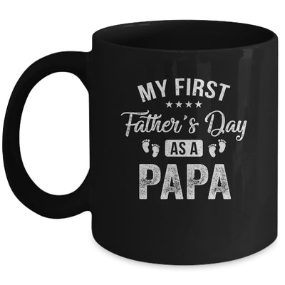 My First Father's Day As A Papa Fathers Day Mug Coffee Mug | Teecentury.com