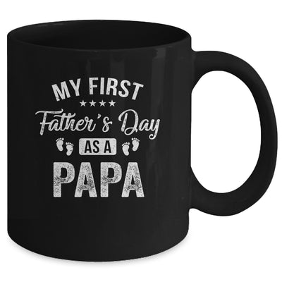 My First Father's Day As A Papa Fathers Day Mug Coffee Mug | Teecentury.com