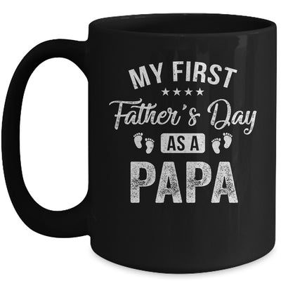 My First Father's Day As A Papa Fathers Day Mug Coffee Mug | Teecentury.com