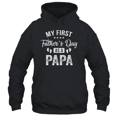 My First Father's Day As A Papa Fathers Day T-Shirt & Hoodie | Teecentury.com