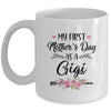 My First Mother's Day As A Gigi Mothers Day Mug Coffee Mug | Teecentury.com