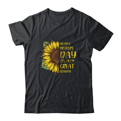 My First Mothers Day As Great Grandma Sunflower T-Shirt & Tank Top | Teecentury.com