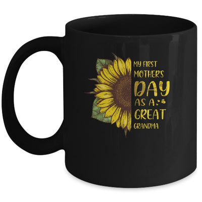 My First Mothers Day As Great Grandma Sunflower Mug Coffee Mug | Teecentury.com