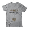 My First Mothers Day Mom Leopard Pregnancy Announcement T-Shirt & Tank Top | Teecentury.com