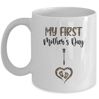 My First Mothers Day Mom Leopard Pregnancy Announcement Mug Coffee Mug | Teecentury.com