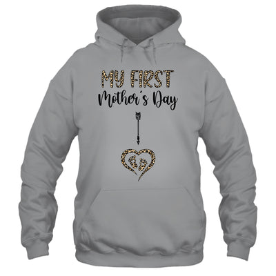 My First Mothers Day Mom Leopard Pregnancy Announcement T-Shirt & Tank Top | Teecentury.com