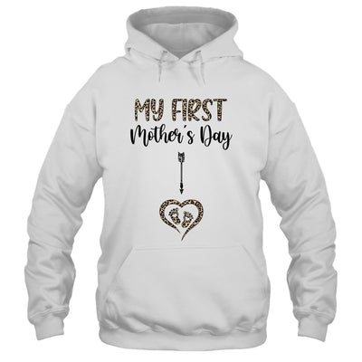 My First Mothers Day Mom Leopard Pregnancy Announcement T-Shirt & Tank Top | Teecentury.com