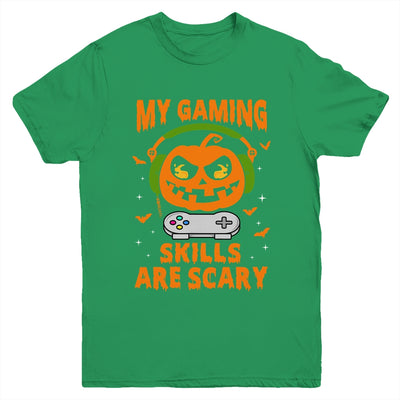 My Gaming Skills Are Scary Halloween For Gamer Funny Youth Shirt | teecentury