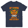 My Gaming Skills Are Scary Halloween For Gamer Funny Youth Shirt | teecentury