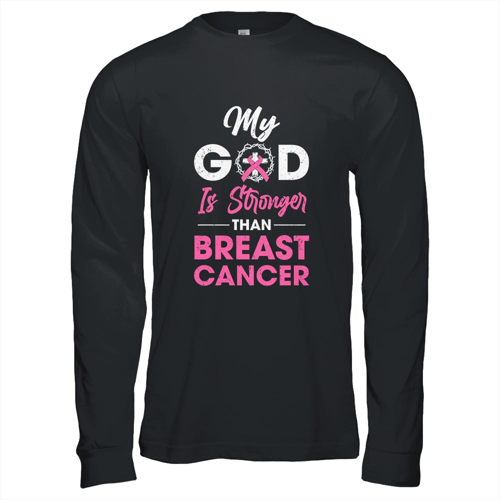 My God Is Stronger Than Breast Cancer Awareness T-Shirt & Hoodie | Teecentury.com
