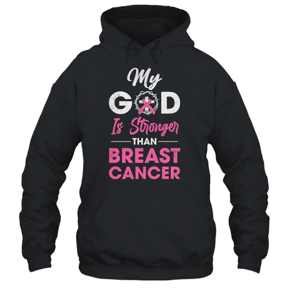 My God Is Stronger Than Breast Cancer Awareness T-Shirt & Hoodie | Teecentury.com