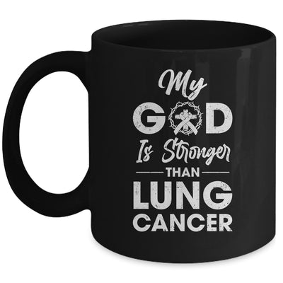 My God Is Stronger Than Lung Cancer Awareness Mug Coffee Mug | Teecentury.com