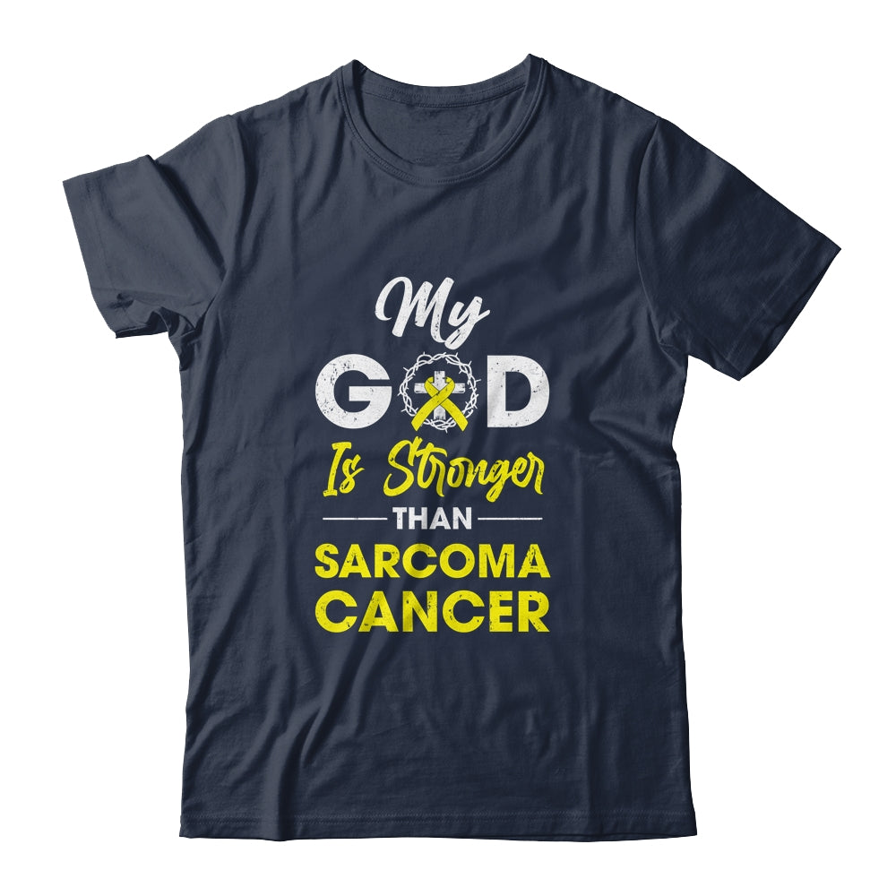 My God Is Stronger Than Sarcoma Cancer Awareness T-Shirt & Hoodie | Teecentury.com