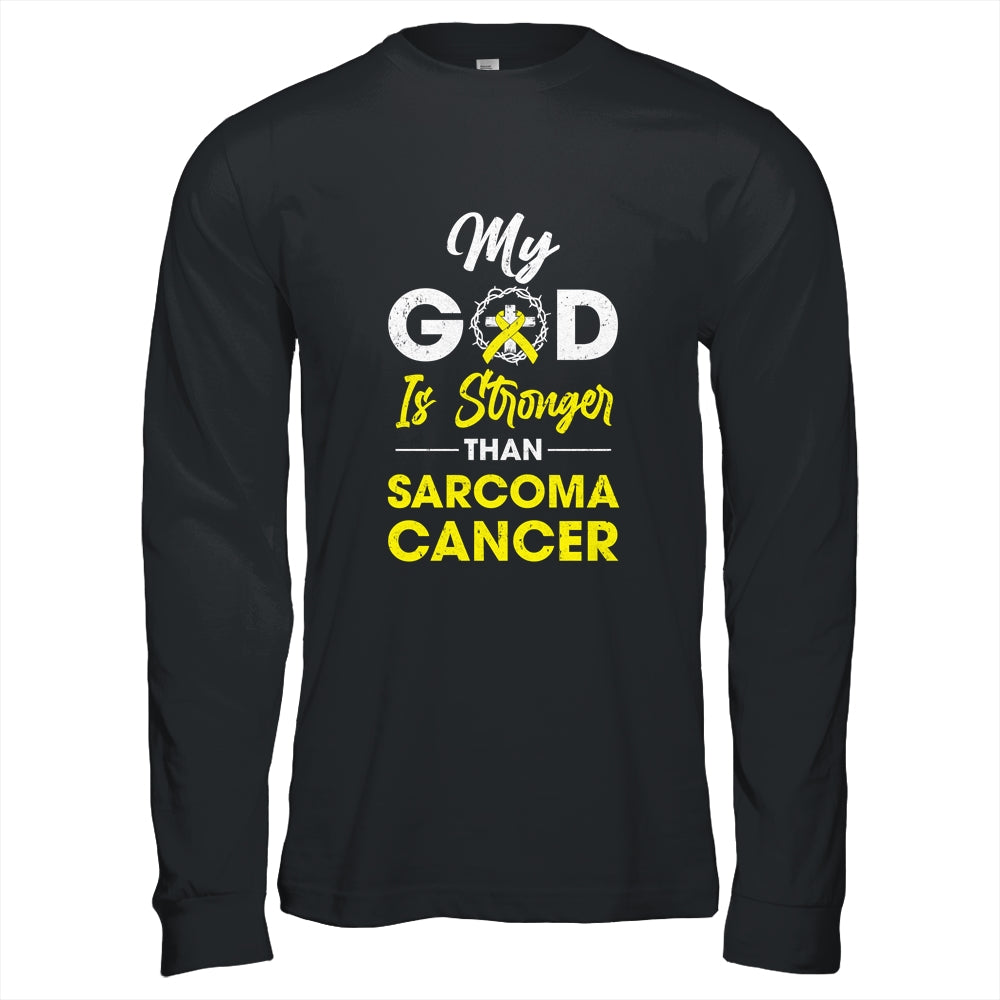 My God Is Stronger Than Sarcoma Cancer Awareness T-Shirt & Hoodie | Teecentury.com