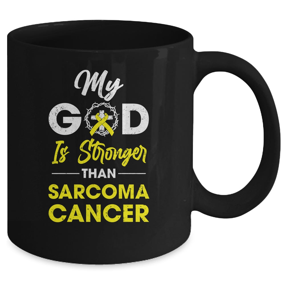 My God Is Stronger Than Sarcoma Cancer Awareness Mug Coffee Mug | Teecentury.com