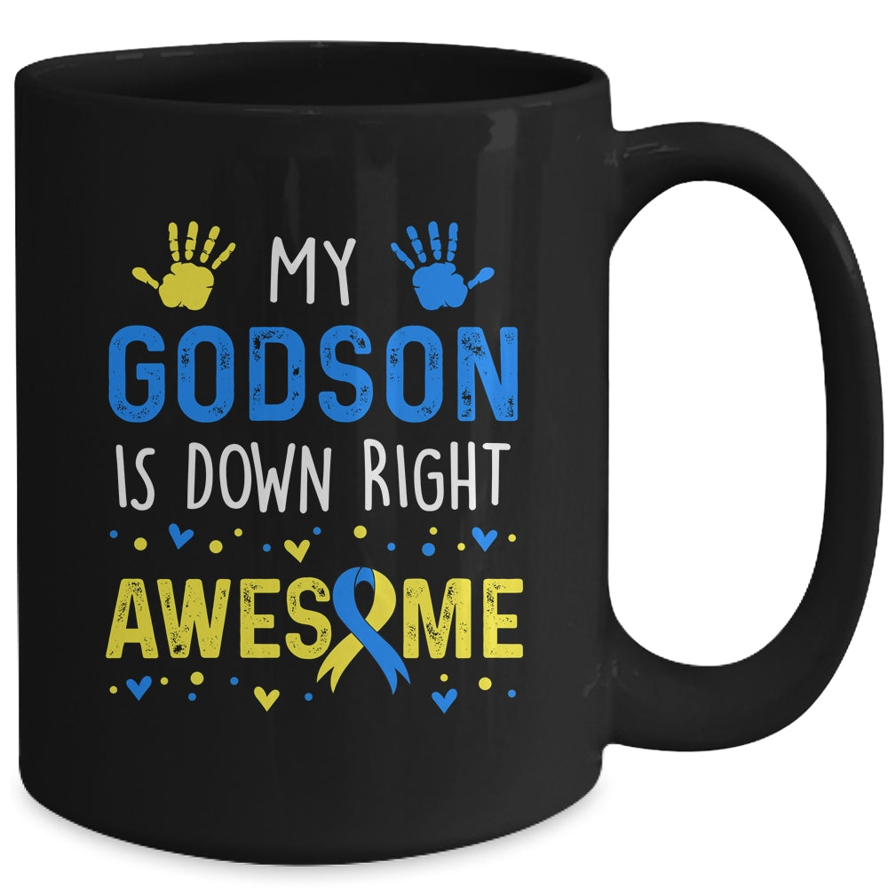 My Godson Down Right Awesome Down Syndrome Awareness Mug | teecentury