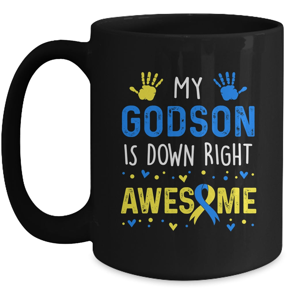 My Godson Down Right Awesome Down Syndrome Awareness Mug | teecentury