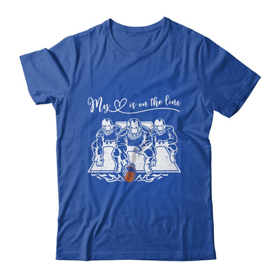 My Heart Is On The Line Offensive Lineman Football Shirt & Tank Top | teecentury