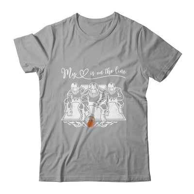 My Heart Is On The Line Offensive Lineman Football Shirt & Tank Top | teecentury