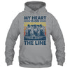 My Heart Is On The Line Offensive Lineman Vintage Football Shirt & Tank Top | teecentury
