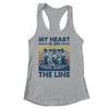 My Heart Is On The Line Offensive Lineman Vintage Football Shirt & Tank Top | teecentury