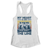 My Heart Is On The Line Offensive Lineman Vintage Football Shirt & Tank Top | teecentury