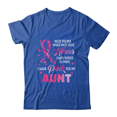 My Heroes I Wear Pink For My Aunt Breast Cancer Awareness T-Shirt & Hoodie | Teecentury.com