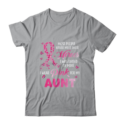 My Heroes I Wear Pink For My Aunt Breast Cancer Awareness T-Shirt & Hoodie | Teecentury.com