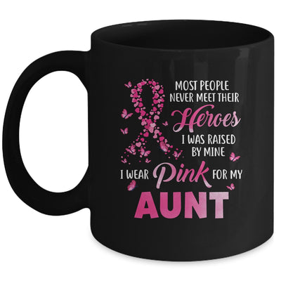 My Heroes I Wear Pink For My Aunt Breast Cancer Awareness Mug Coffee Mug | Teecentury.com
