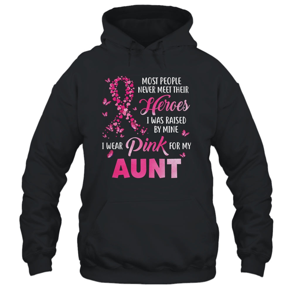 My Heroes I Wear Pink For My Aunt Breast Cancer Awareness T-Shirt & Hoodie | Teecentury.com
