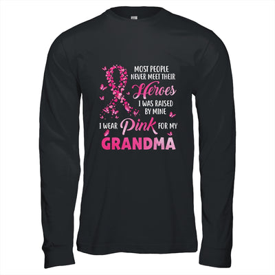 My Heroes I Wear Pink For My Grandma Breast Cancer Awareness T-Shirt & Hoodie | Teecentury.com