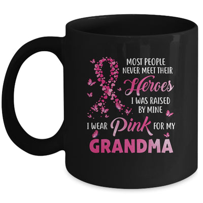 My Heroes I Wear Pink For My Grandma Breast Cancer Awareness Mug Coffee Mug | Teecentury.com