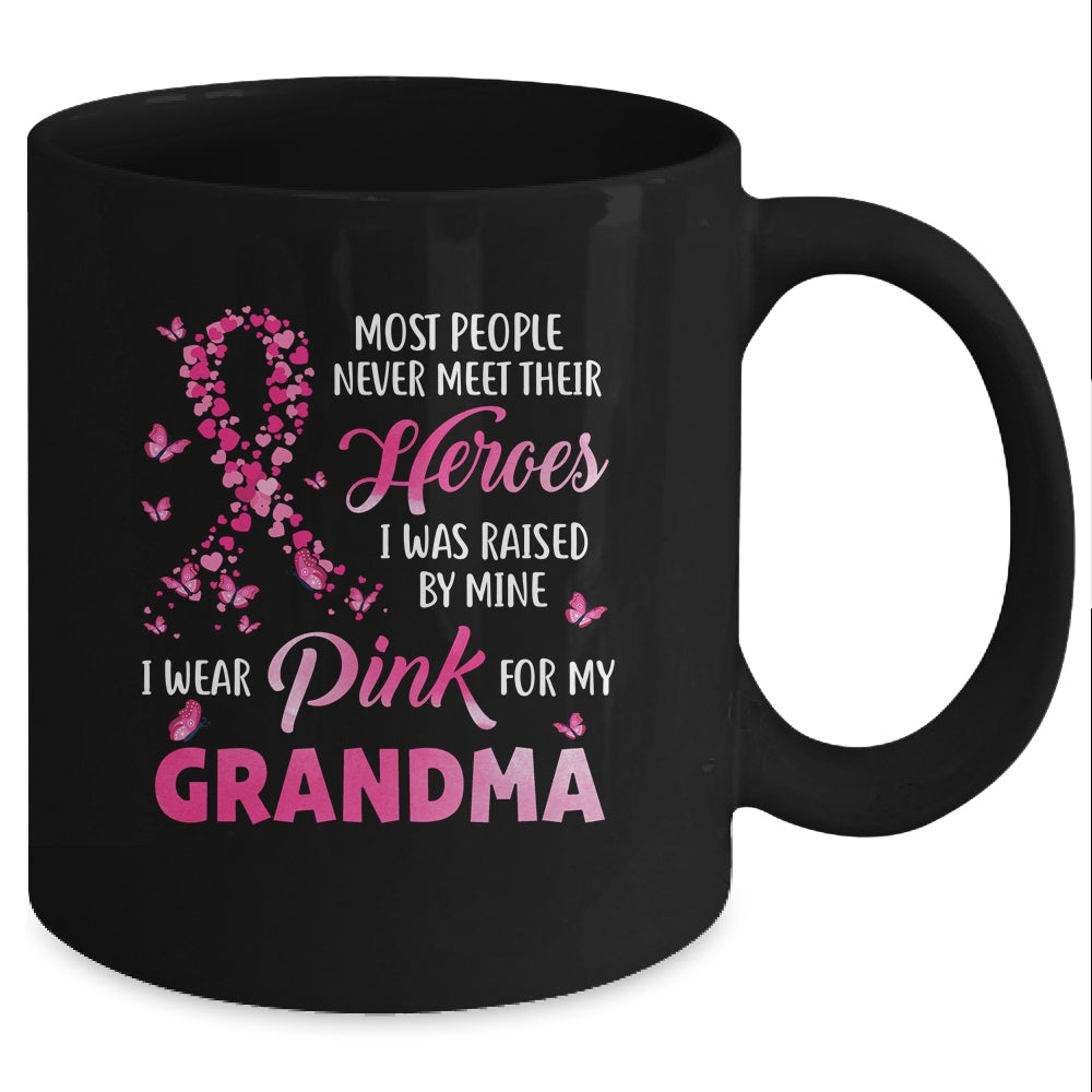 My Heroes I Wear Pink For My Grandma Breast Cancer Awareness Mug Coffee Mug | Teecentury.com