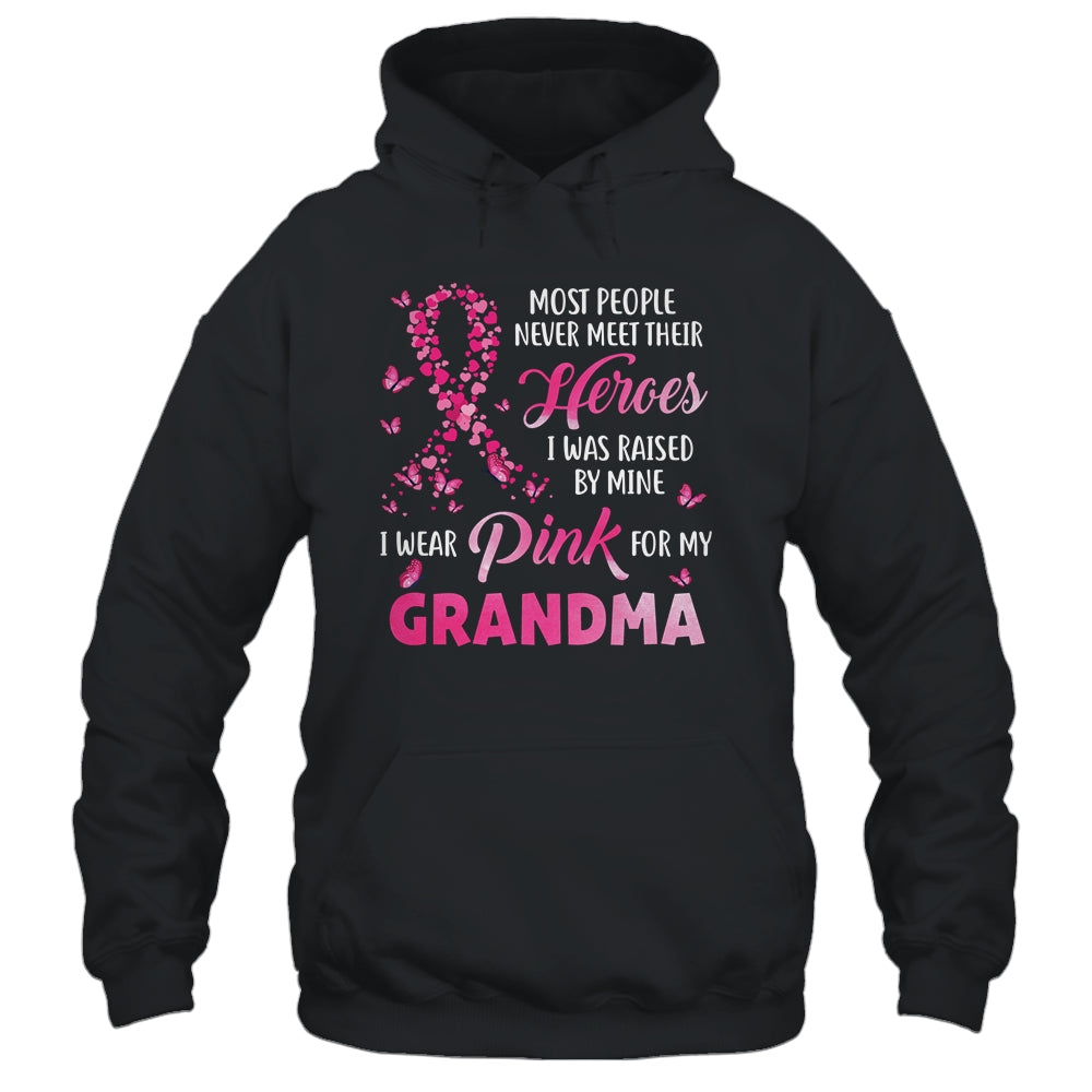 My Heroes I Wear Pink For My Grandma Breast Cancer Awareness T-Shirt & Hoodie | Teecentury.com