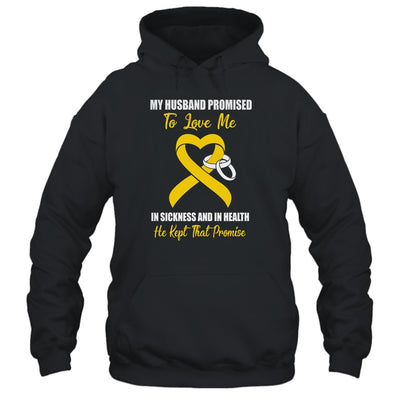 My Husband Promises To Love Me In Sickness Yellow Sarcoma T-Shirt & Hoodie | Teecentury.com