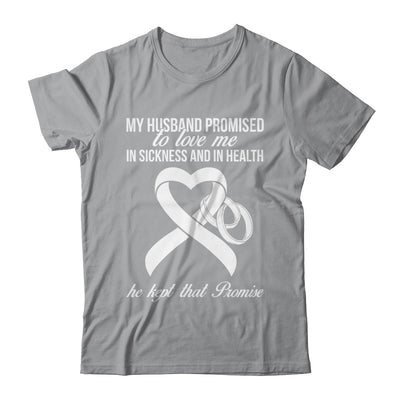 My Husband Promises To Me In Sickness Lung White Ribbon T-Shirt & Hoodie | Teecentury.com