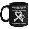 My Husband Promises To Me In Sickness Lung White Ribbon Mug Coffee Mug | Teecentury.com