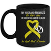 My Husband Promises To Me In Sickness Sarcoma Yellow Ribbon Mug Coffee Mug | Teecentury.com