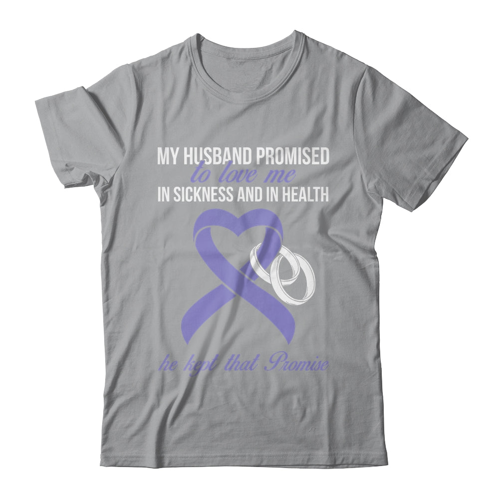 My Husband Promises To Me In Sickness Stomach Periwinkle Ribbon T-Shirt & Hoodie | Teecentury.com