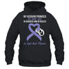 My Husband Promises To Me In Sickness Stomach Periwinkle Ribbon T-Shirt & Hoodie | Teecentury.com