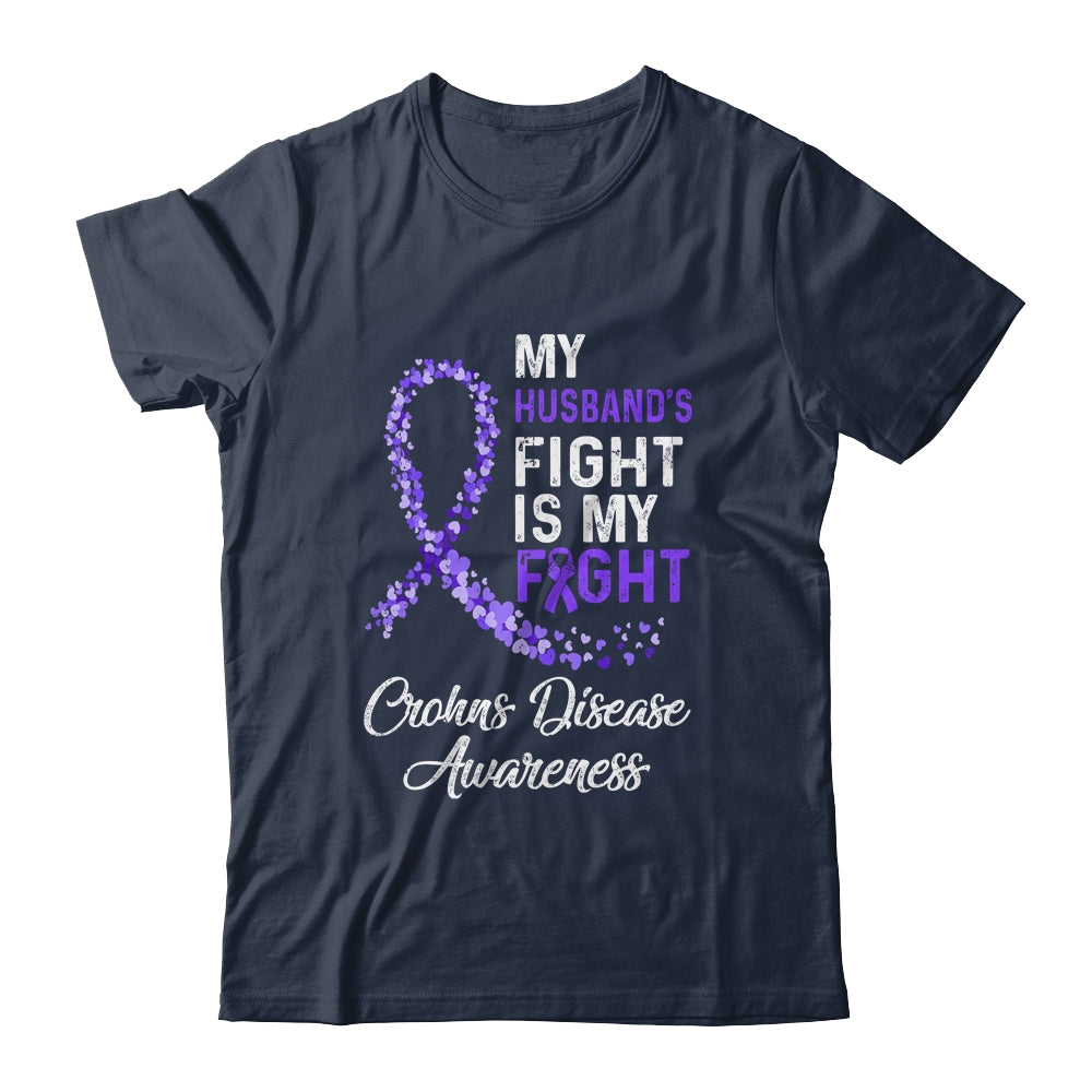 My Husbands Fight Is My Fight Crohns Disease Awareness T-Shirt & Hoodie | Teecentury.com
