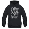 My Husbands Fight Is My Fight Lung Cancer Awareness T-Shirt & Hoodie | Teecentury.com