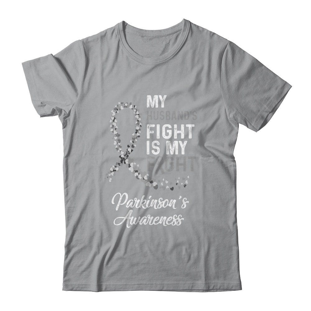 My Husbands Fight Is My Fight Parkinson's Cancer Awareness T-Shirt & Hoodie | Teecentury.com