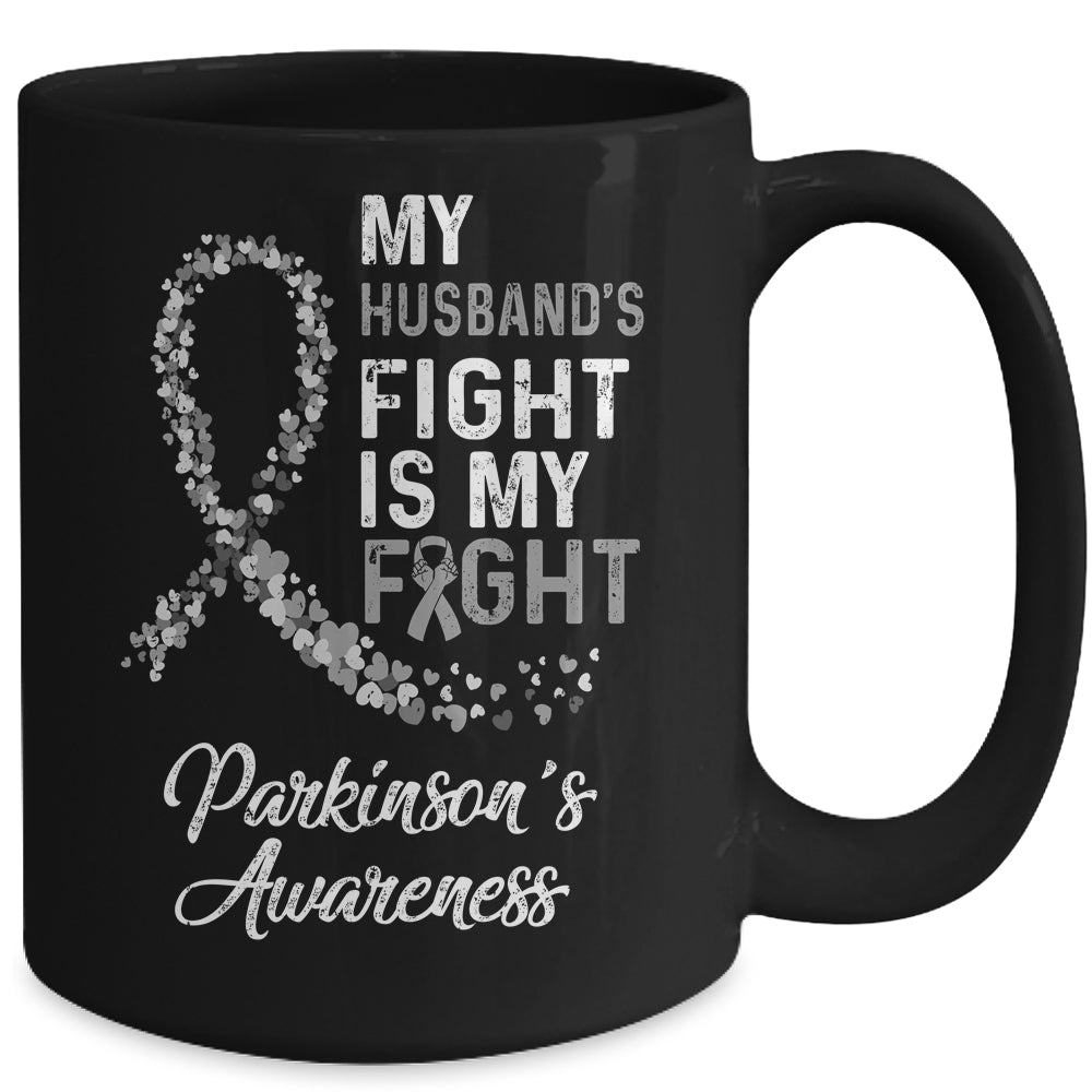 My Husbands Fight Is My Fight Parkinson's Cancer Awareness Mug Coffee Mug | Teecentury.com