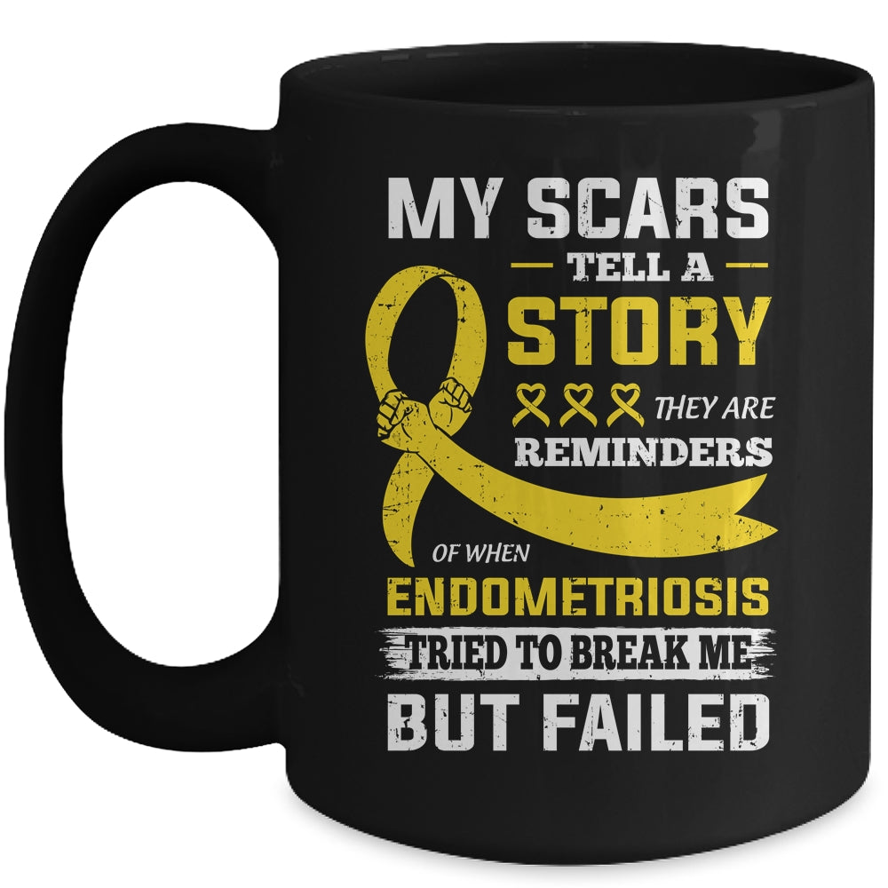 My Scars Tell A Story Endometriosis Awareness Mug Coffee Mug | Teecentury.com