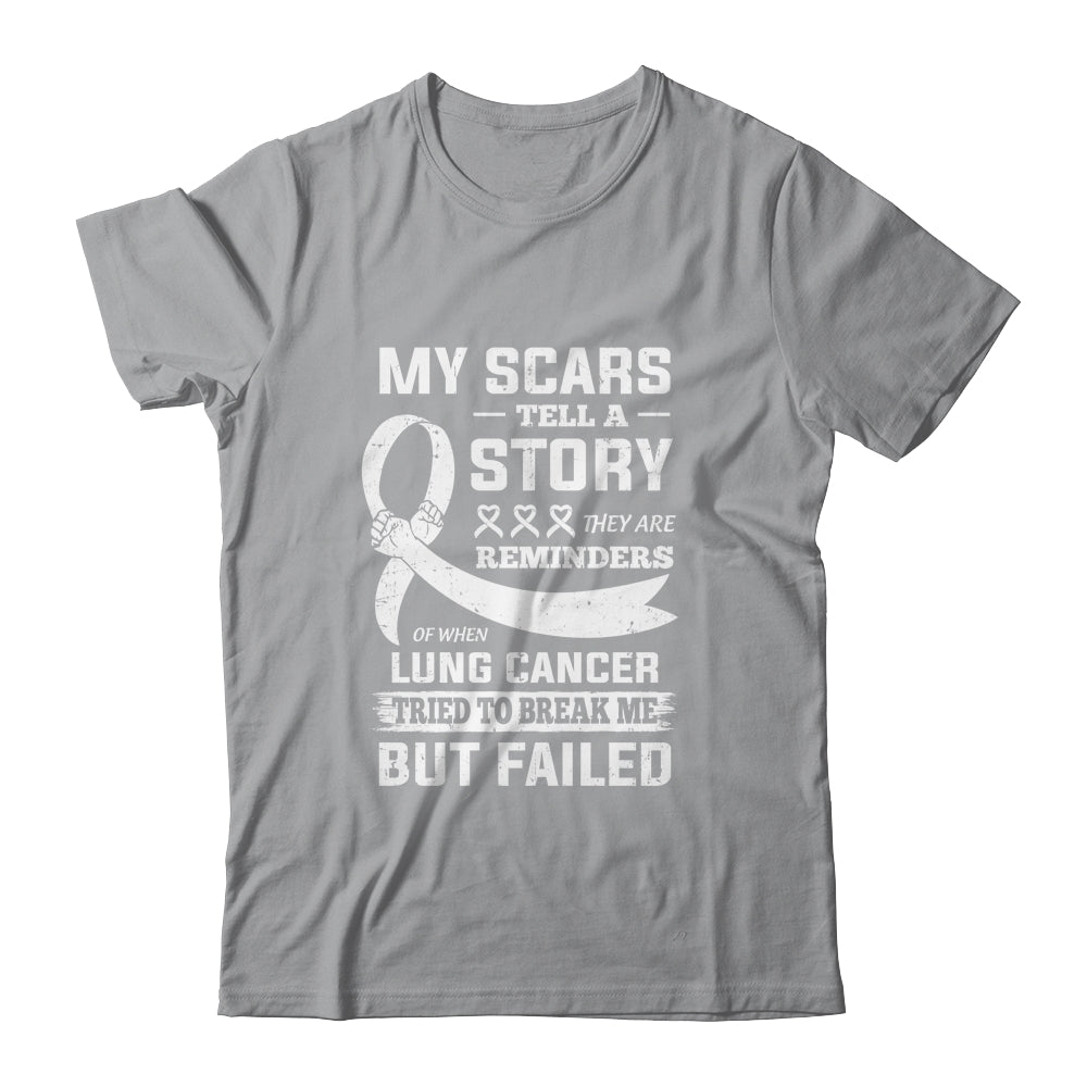 My Scars Tell A Story Lung Cancer Awareness T-Shirt & Hoodie | Teecentury.com