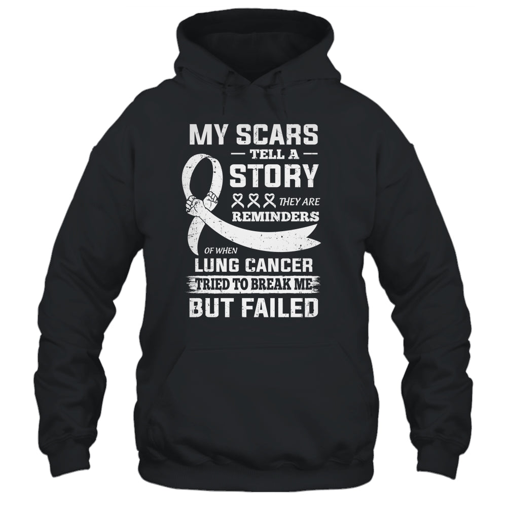 My Scars Tell A Story Lung Cancer Awareness T-Shirt & Hoodie | Teecentury.com