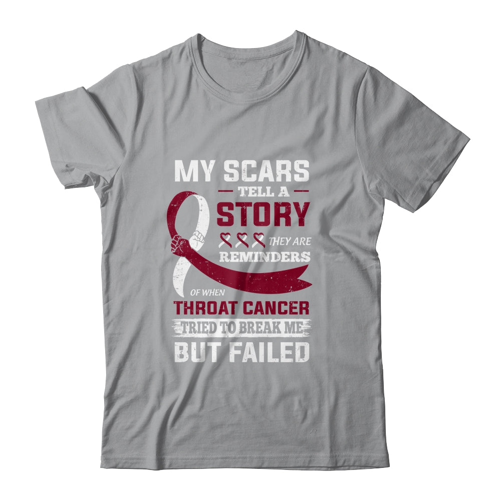 My Scars Tell A Story Throat Cancer Awareness T-Shirt & Hoodie | Teecentury.com