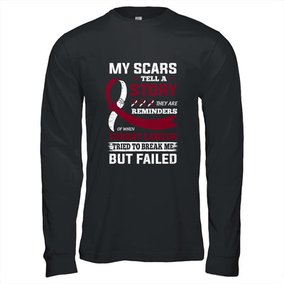 My Scars Tell A Story Throat Cancer Awareness T-Shirt & Hoodie | Teecentury.com