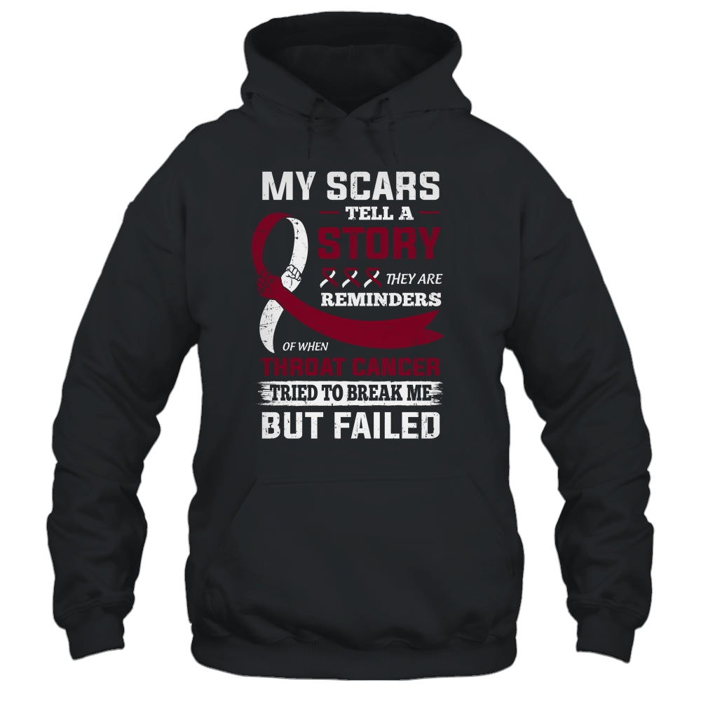 My Scars Tell A Story Throat Cancer Awareness T-Shirt & Hoodie | Teecentury.com